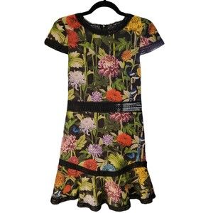 Alice Olivia Rapunzel dress in blooming garden Size 4 Floral Lace